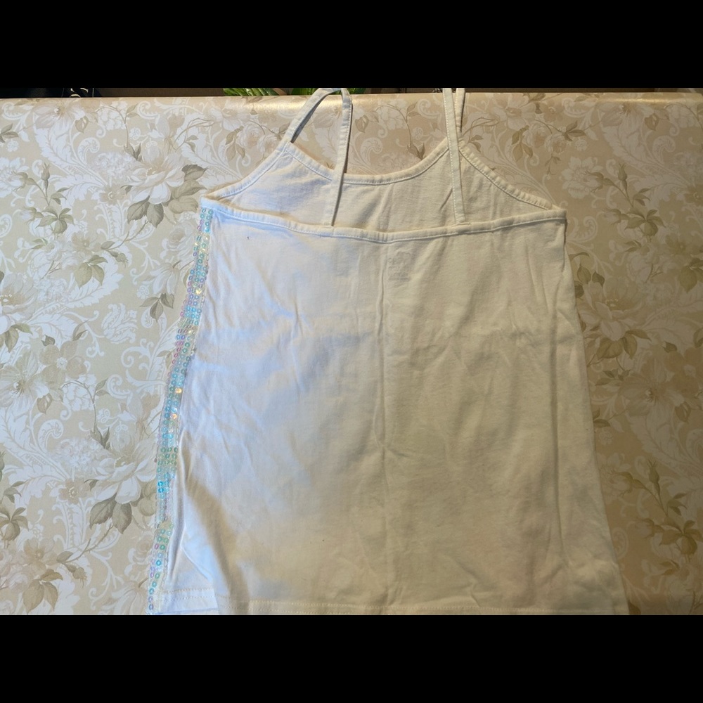 White Children’s Place sequin spaghetti Straps